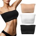 thumbnail image 1 of MOVTOTOP 3pcs Strapless Bras Removable Padding Lady Shear Tube Top Supporting Bras Seamless Bras Size M, 1 of 6
