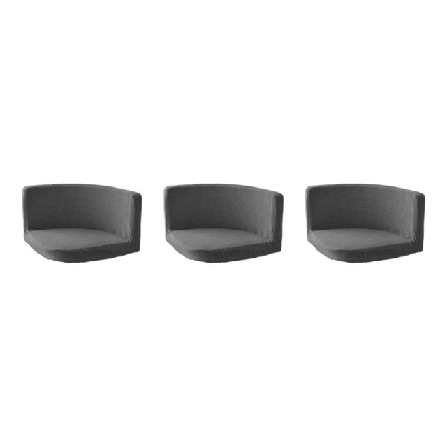 kurtrusly Trilateral Chair Covers Wide Application And Strong Elastic Chair Protection Made Easy Polyester Cover Chairs Decoration darkgray 3Set