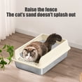 thumbnail image 4 of Khaki Khaki Stainless Steel Cat Litter Box Semi Enclosed Top Entry Design High Sided To Prevent Scatter For Large Cats Or Obese Pets Easy To Clean, 4 of 6