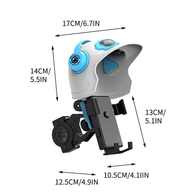Cycling Phone Bracket For Helmet Mount With Sun And Rain Protection, Adjustable Multi Angle Design, One Click Tightening, Fits Most Smartphones With Or Without Case