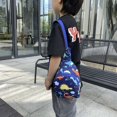 thumbnail image 3 of Children Cute Cartoon Print Nylon Chest Bags Mini Crossbody Bags (Purple), 3 of 9