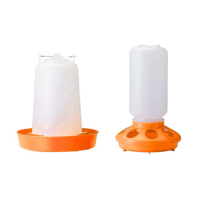 REK Baby Chicken Supplies Chick Kit Chicken Feeder & Waterer Set Chick Feeder And Waterer Kit With 3 Adjustable Heights Chicken Water Feeder Poultry Waterer Baby Chicken