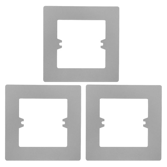 OFFIGAM 3Pcs Flame Retardant Covers Grey Wall Plate For Home Use
