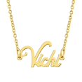 thumbnail image 1 of KISPER 18K Gold Plated Stainless Steel Personalized Name Pendant Necklace, 1 of 12