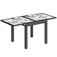 thumbnail image 1 of Outsunny Aluminum Frame Extendable Outdoor Dining Table with Tempered Glass Top, Clear (1 Count), 1 of 10