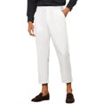 thumbnail image 1 of INSPIRE CHIC Men's Formal Cropped Pants Solid Color Flat Front Dress Trousers White 38, 1 of 6