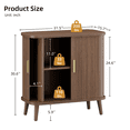 thumbnail image 3 of GIKPAL Sideboards and Buffets, Accent Cabinet with Tambour Sliding Doors, Adjustable Shelf for Kitchen Storage, Storage Cabinet for Dining Living Room, Entryway, Walnut, 3 of 9