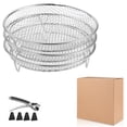 thumbnail image 2 of 3-Tier Air Fryer Rack Set, Stackable Stainless Steel Trays for Dehydrating or Multi-Layer Cooking, 2 of 8