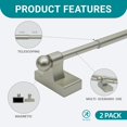 thumbnail image 3 of Adjustable Magnetic Curtain Rods for Mental Appliance Doors Windows to Champagne Window Rods Easy Installation Toilet Towel Bar MultiUseful (in Champagne ), 3 of 7
