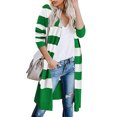 thumbnail image 5 of Long Cardigan pour Femmes Mode Femmes Décontracté Rayures Patchwork Manches Longues Chandail Cardigan Blouse Hauts Décontractés pour Femmes Hauts de Mode pour Femmes Hauts pour Femmes Décontractés, 5 of 5