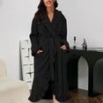 thumbnail image 2 of Peignoirs pour Femmes Peignoir à Capuche en Molleton Éponge Peignoir pour Femmes Peignoir Léger de Sauna Robe de Maison Long Peignoir Peluche Femme Pyjama en Flanelle, 2 of 6