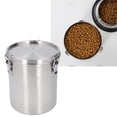 thumbnail image 1 of Pet Food Storage Container,Leakage Proof Design Pet Food Storage Bin 304 Stainless Steel Airtight Food Canister Dry Food Storage for Countertop Display or Kitchen Storage, 1 of 7