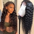 thumbnail image 1 of RKSTN Perruques en Cheveux Humains Lace Front Perruques en Cheveux Humains Ondulées Pré-Épilées Densité 150 % Remy Bouclées Perruques Sans Colle, 1 of 3