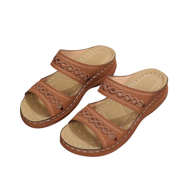 HKEJIAOI Sandales pour Femmes Sandales pour Femmes Dames Mode Décontractée Sandales Compensées Chaussures Pantoufles d'Extérieur