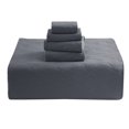thumbnail image 4 of Clara Clark Ensemble de Courtepointe 5 Pcs, Couvre-Lit Tissage Ellipse Style Moderne, Gris, Très Grand Lit, 4 of 4