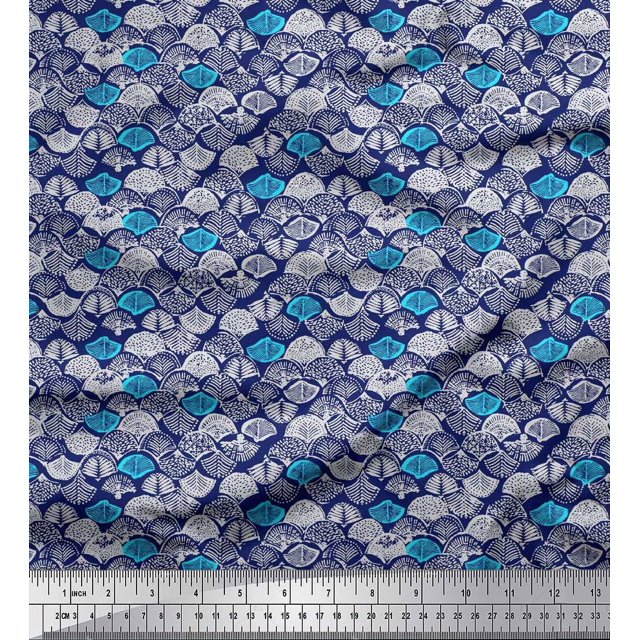 Soimoi Modal Satin Fabric Tribal African Printed Craft Fabric by The Yard 42 Inch Wide