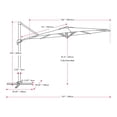 thumbnail image 2 of CorLiving 11.5ft Deluxe Durable Canopy Offset Titling & Rotating Patio Umbrella with Aluminum Frame, 2 of 9