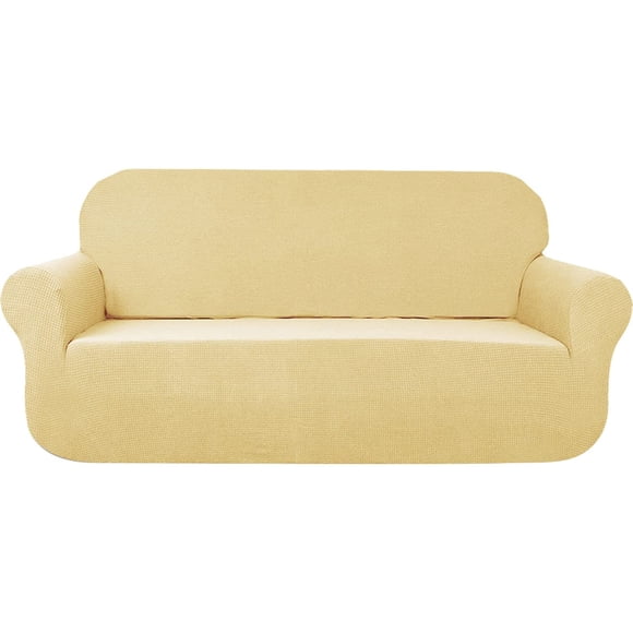 Stretch Large Sofa Cover Water-Repellent Couch Covers Dog Cat Pet Proof Couch Slipcovers Protectors (XL Sofa, Beige)