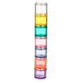 thumbnail image 1 of Stackable Pill Organizer, 7-Days Travel Pill Case, Pill Box for Pocket, Portable Medicine Vitamin Container Holder Medium Rainbow, 1 of 5