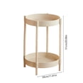 thumbnail image 3 of Petite table à Thé table d'Appoint en Fer pour sofa Petite table d'Angle en Plastique Haute Résistance table Moderne et Épurée pour Salon Chambre Petite table Ronde, 3 of 6