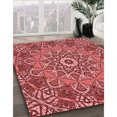 thumbnail image 3 of Ahgly Company Tapis Rond Lavable en Machine Intérieur Transitionnel Rouge Pastel Rose, 6 Pieds Rond, 3 of 7