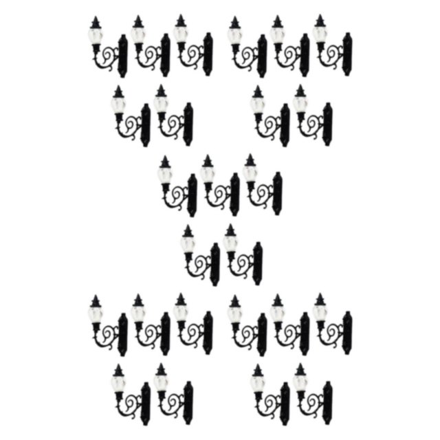 Redempat 5x Antique Miniature Wall Lamp for Accessories DIY Style A 5Set