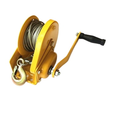 2600lbs 1179kg Self-locking Hand Winch, Wire Rope Marine Winch Winch Set ,Easy to Setup