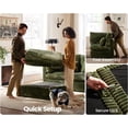 thumbnail image 2 of CHIC HOUSE Modular Sectional Couch Seat,Corduroy Upholstered Single Module,Chenille Chaise/Ottoman Unit for Living Room Sofa (Plush Green), 2 of 9