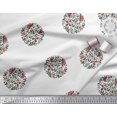 thumbnail image 2 of Soimoi Poly Georgette Fabric Leaves & Floral Block Fabric Prints by Yard 52 Inch Wide, 2 of 3