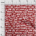 thumbnail image 2 of oneOone Tissu Popeline de Coton Rouge Texte Matériel de Couture Imprimé Tissu au Mètre 42 Pouces de Large-Dk, 2 of 5