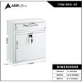 thumbnail image 4 of AdirOffice Boîte aux Lettres Murale Blanche Ultime Moyenne, 4 of 10