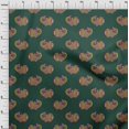 thumbnail image 3 of oneOone Organic Cotton Poplin Twill Fabric Fish Block Printed Craft Fabric BTY 42 Inch Wide, 3 of 4