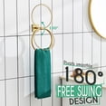 thumbnail image 4 of KOKOSIRI Towel Holder Wall Mounted Gold Bathroom Hardware Bath Towel Rings Hand Towels Hanger Rack Stainless Steel, B3010BG, 4 of 7