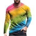 thumbnail image 1 of RKSTN Shirts Mens Manches Courtes Manches Longues Impression Pull Col Rond T Chemise Blouse Hawaïenne Shirts for Men, 1 of 3