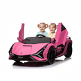thumbnail image 1 of KidsVIP 24V Lamborghini Sian 2-Seater 4X4 Ride-On Car W/ Rubber Wheels, Leather Seats, Music & Remote, 1 of 9