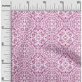 thumbnail image 2 of oneOone Georgette Viscose Pink Fabric Asian Block Floral Craft Projects Decor Fabric Printed By The Yard 42 Inch Wide, 2 of 4