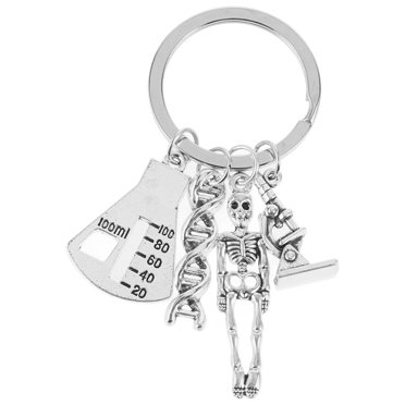 Biology Keychain Science Keyring Bag Backpack Hanging Decor DNA Keychain