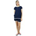 thumbnail image 2 of Bimba Ensemble de Pyjama en Dentelle Brun pour Femmes à Boutons, Chemise de Nuit en Rayonne et Short, Robe-10, 2 of 11