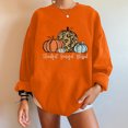 thumbnail image 4 of Thanksgiving Women Print Loose O-Neck Long-Sleeved Fleece Oversized Sweatshirt Pullover, 4 of 9