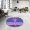 thumbnail image 4 of Ahgly Company Tapis d'Intérieur Lavable en Machine Carré Violet Améthyste Transitionnel, 4 Pieds Carré, 4 of 7