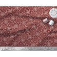 thumbnail image 4 of Soimoi Red Poly Georgette Fabric Seamless Damask Printed Craft Fabric by the Yard 52 Inch Wide, 4 of 4