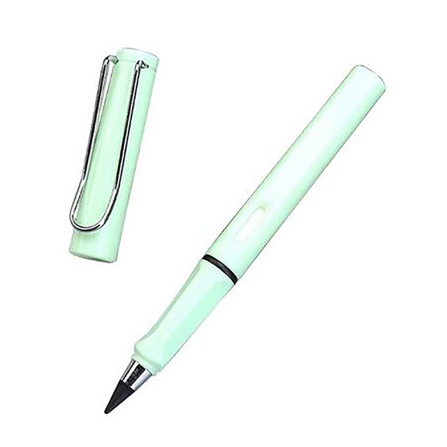 EGNMCR Pens Grip Posture Correction Design Pencil Without Ink, Old Undead Pen, Metal Pen a pencil