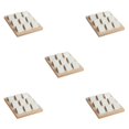 thumbnail image 3 of kurtrusly Wood Earring Card Holder w/ Tray Jewelry Display for Accessory 9 Pair White 5Set, 3 of 6