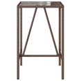 thumbnail image 3 of vidaXL Table de Bar Extérieur Marron 70x70x110 cm Rotin Poly, 3 of 5