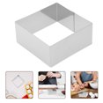 thumbnail image 2 of Miangastore Square Mousse Stainless Steel Cake Ring Mousse Cutter Cake Dessert Ring Pastry Mould Baking Tool (Silver), 2 of 9