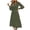 Green, variant on TopLLC Long Sleeve Round-Neck Dress Women Winter Fashion Long Sleeve Round-Neck Solid Long Dress Women Blouse