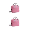 thumbnail image 2 of Transemion Fashionable Cooler Bags Stay Trendy While Keeping Food Cool And Fresh Polyester Portable With Should Strap rose red 2Set, 2 of 6