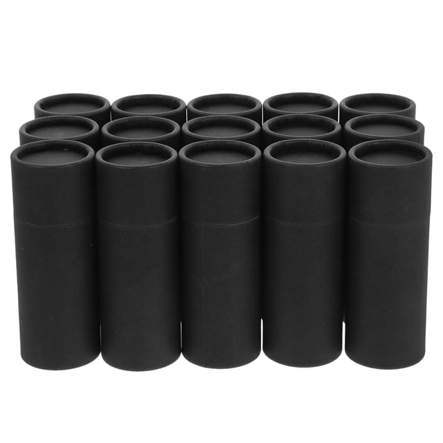 Milisten 15pcs Kraft Paper Tube Packaging For Tea Lip Balm Perfume Round Cardboard Boxes With Lids For Diy Crafts And Essential Travel Storage