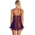 thumbnail image 3 of Ensemble de Pyjama pour Femmes Mode Femmes Pyjama en Dentelle Aguichant Séduisant Nuisette à Bretelles, 3 of 9