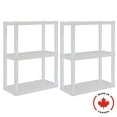 thumbnail image 1 of Hyper Tough Plastic Storage Shelf 3-Tier 39"H x 14"D x 30"W 2-Pack White-300 lb Total Capacity, 1 of 8